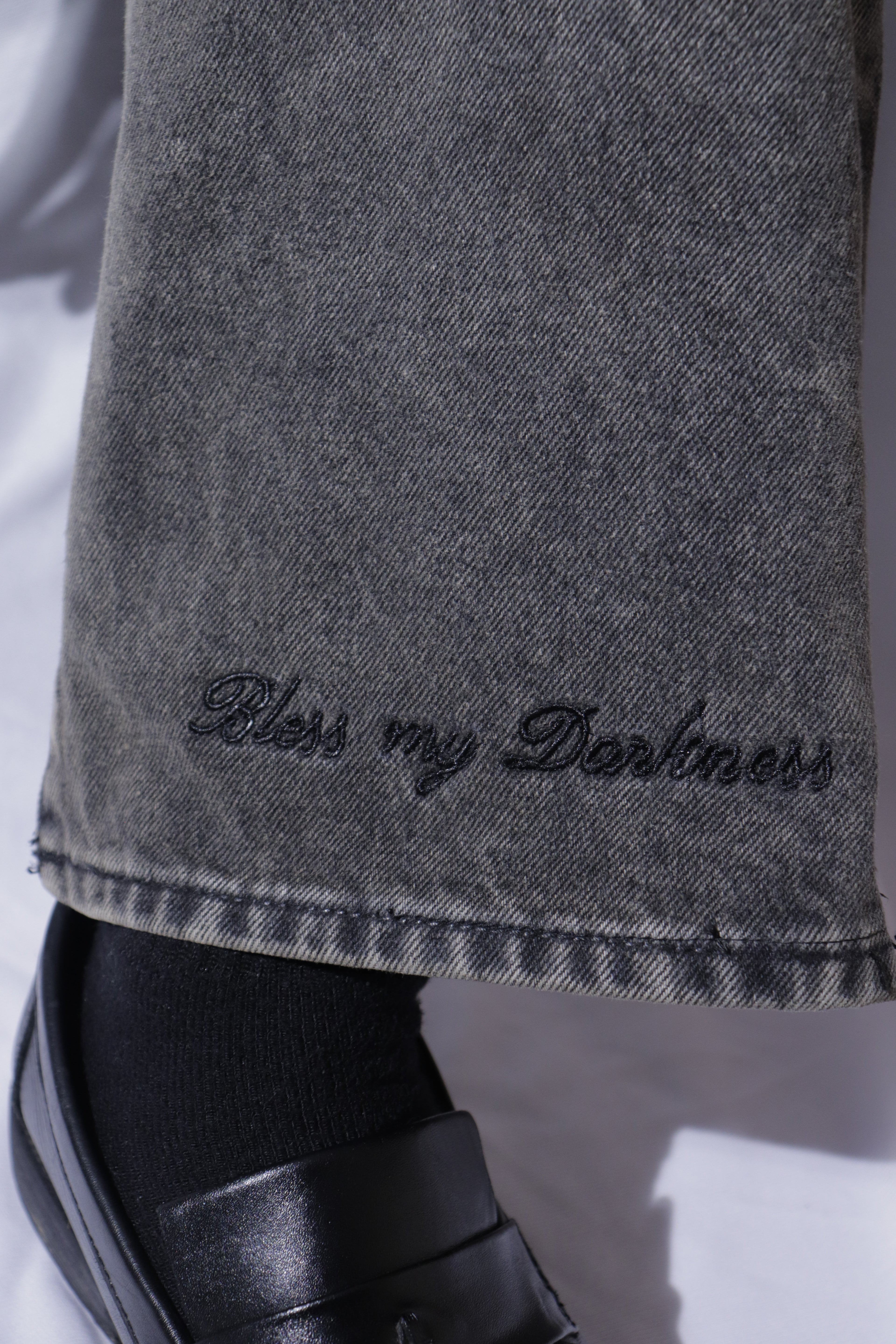 "Faith Over Fear" jeans