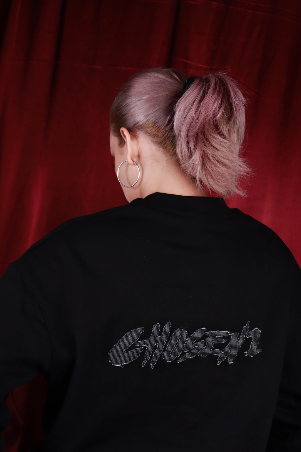 'CHOSEN1' Patchwork design sweatshirt