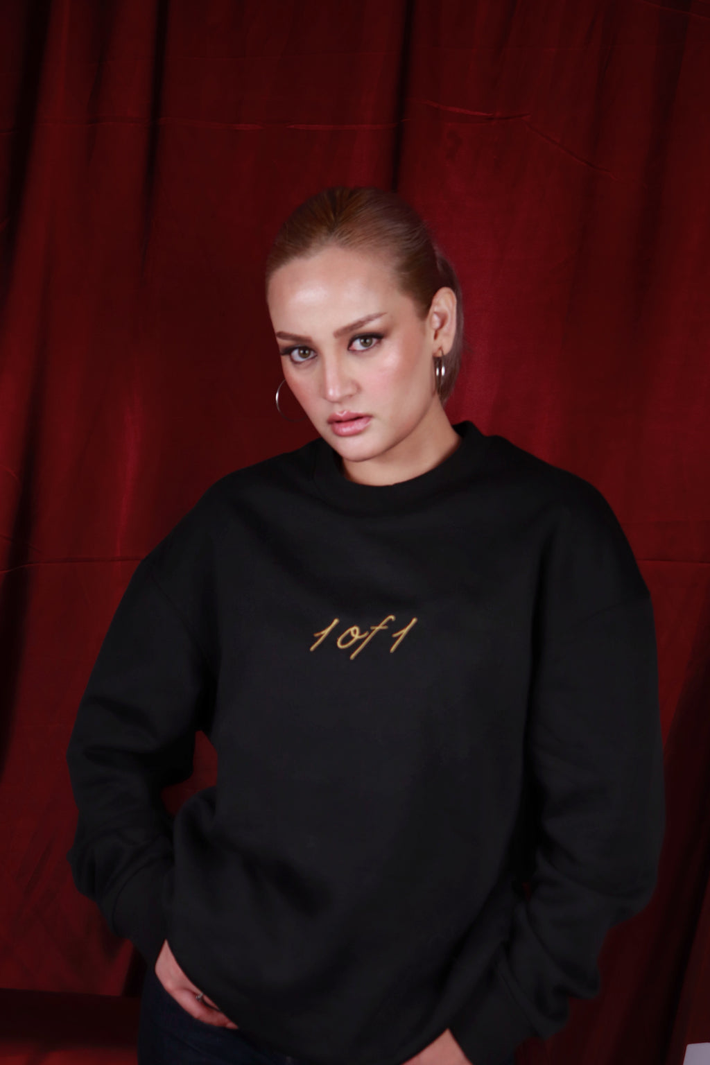 'CHOSEN1' Patchwork design sweatshirt