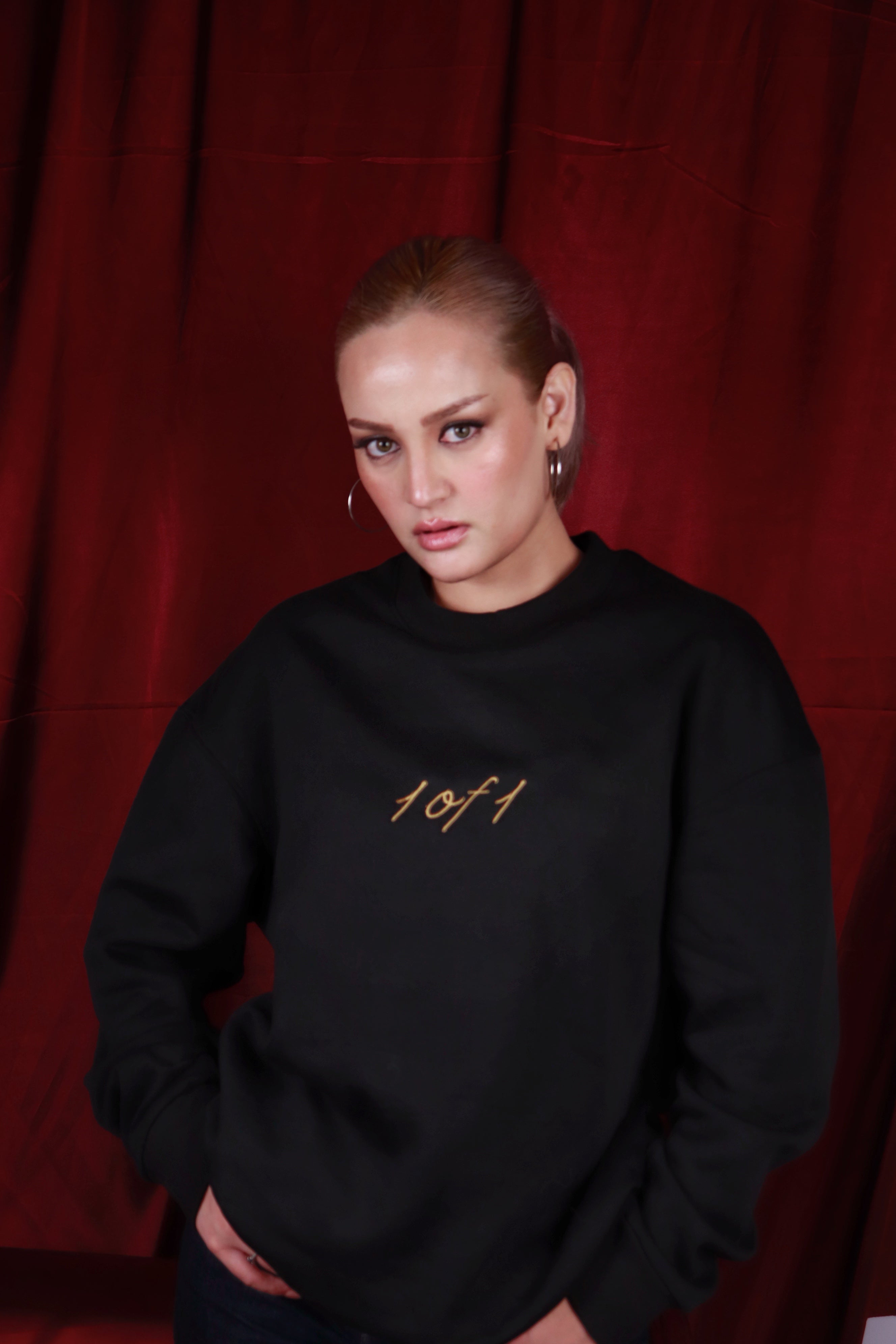 'CHOSEN1' Patchwork design sweatshirt